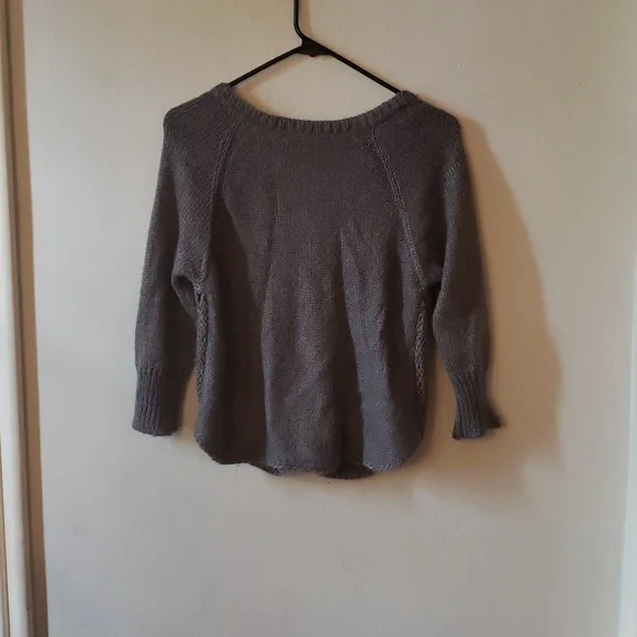 American Rag | Heather Grey Knit Button-Up Cardigan | Juniors M - Picture 4 of 5